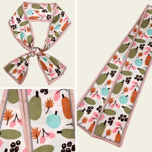 Accessories - 2/$24 🆕 Vintage-Inspired Fruit Twilly Scarf